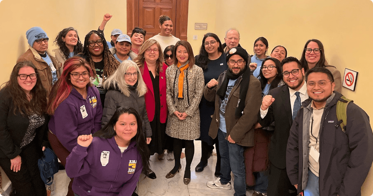 Celebrating with our coalition partners and legislators.